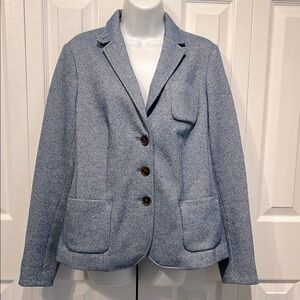 Talbots Heathered Blue Blazer with Pockets‎ Size 10